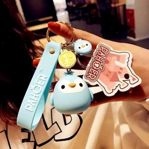 Kawaii Squishmallow Penguin inspired keychain